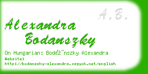 alexandra bodanszky business card